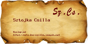 Sztojka Csilla névjegykártya